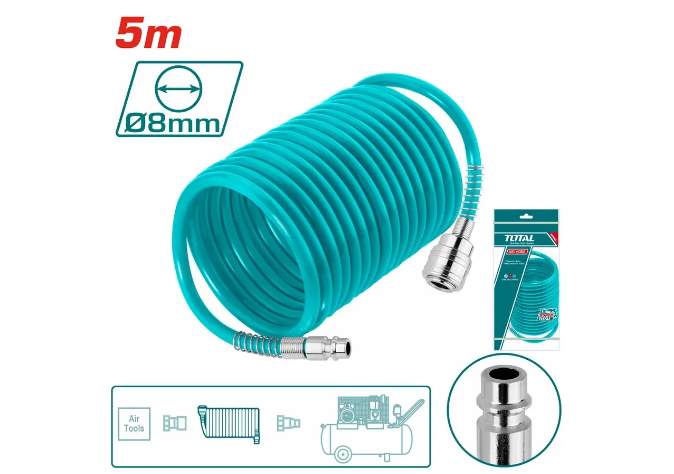 خرطوم هواء 5 متر TOTAL - THT11051