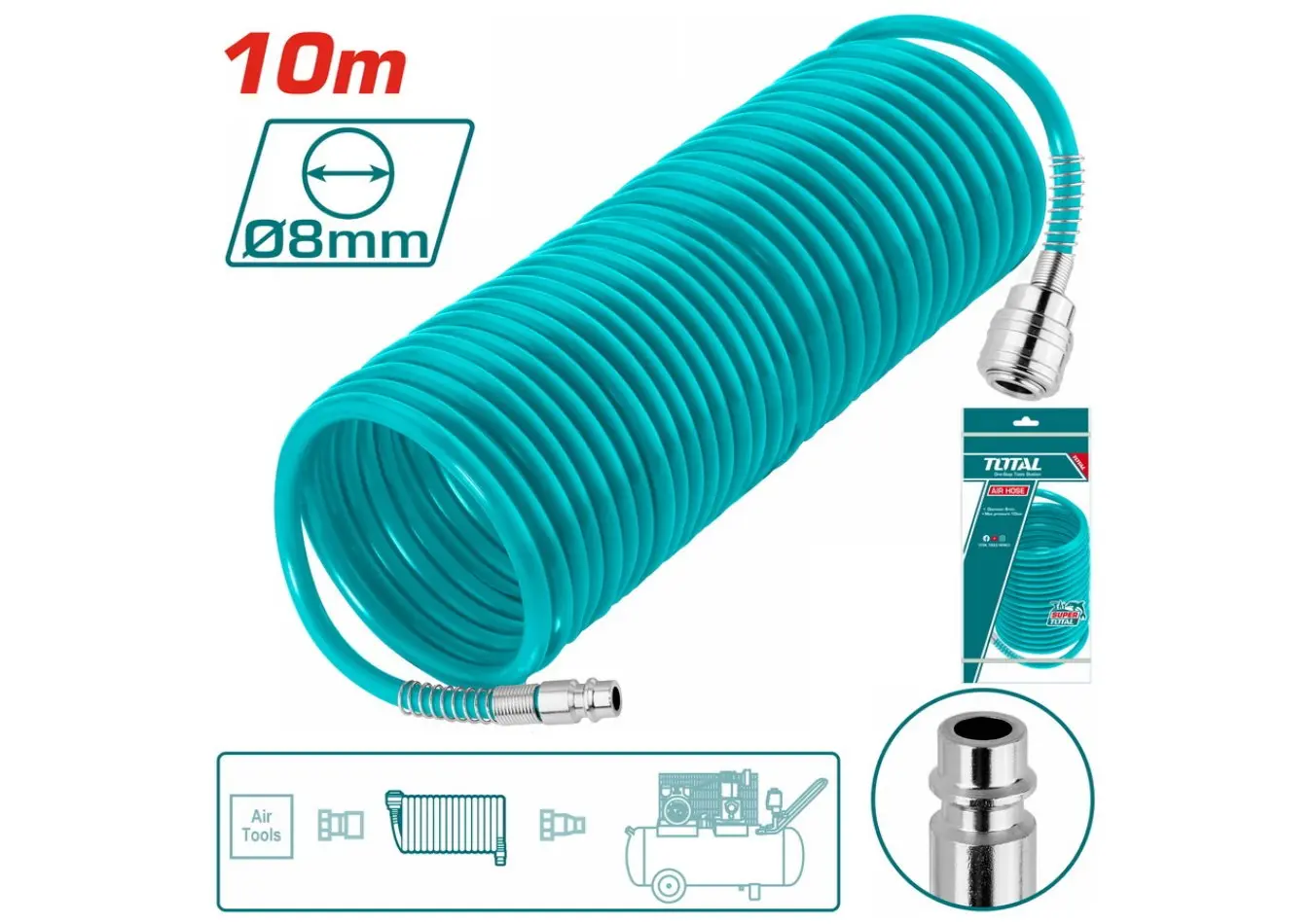 خرطوم هواء 10 متر TOTAL - THT11101