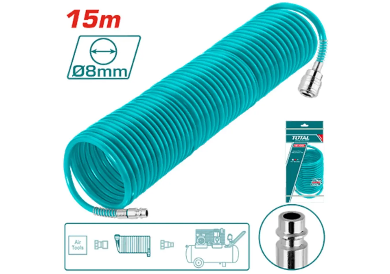 خرطوم هواء 15 متر TOTAL - THT11151