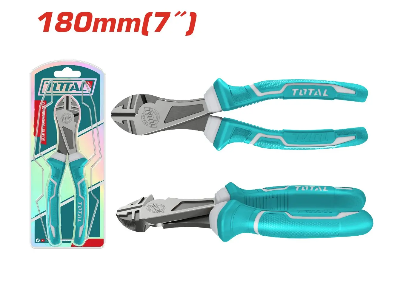 قطاعة راس طويل 180 مم 7 انش عادية TOTAL - THT1776P