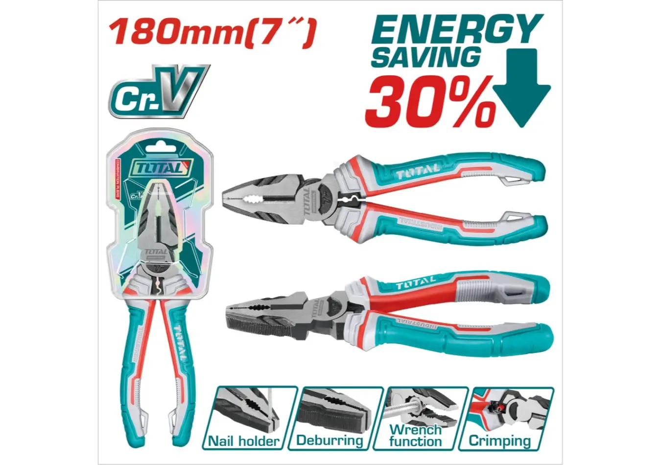 بانسة 180 مم 7 انش توفير عزم 30 % TOTAL - THT210706S