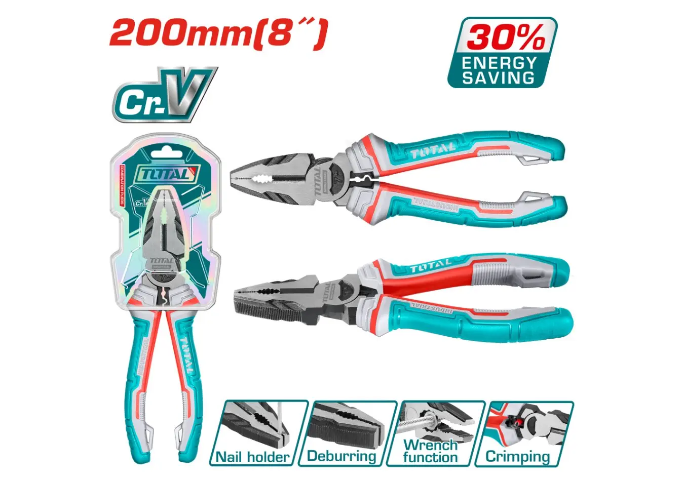 بانسة 200 مم 8 انش توفير عزم 30 % TOTAL (( صناعي )) - THT210806S