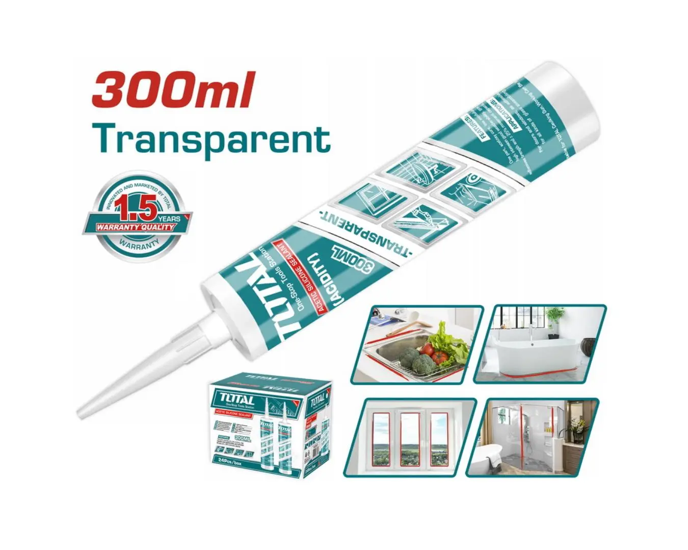 سيليكون بارد لون شفاف نوع total - THT3512