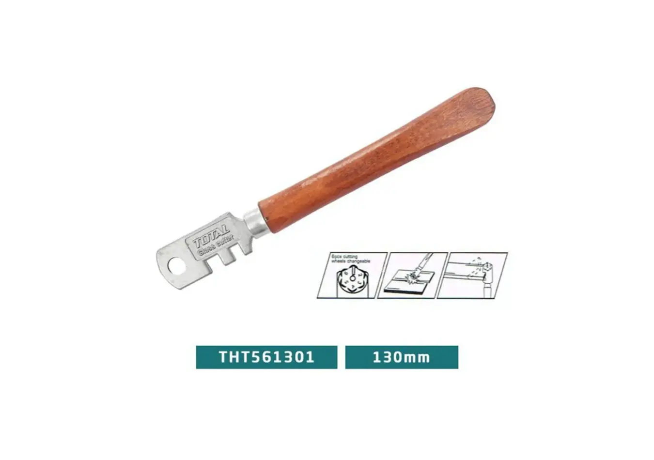 الماسة قص بلور يدوية 130 ملم TOTAL - THT561301