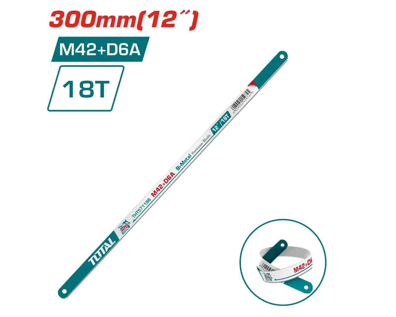 نصلة منشار حديد 18 T صناعي TOTAL M42+D6A - THT571186