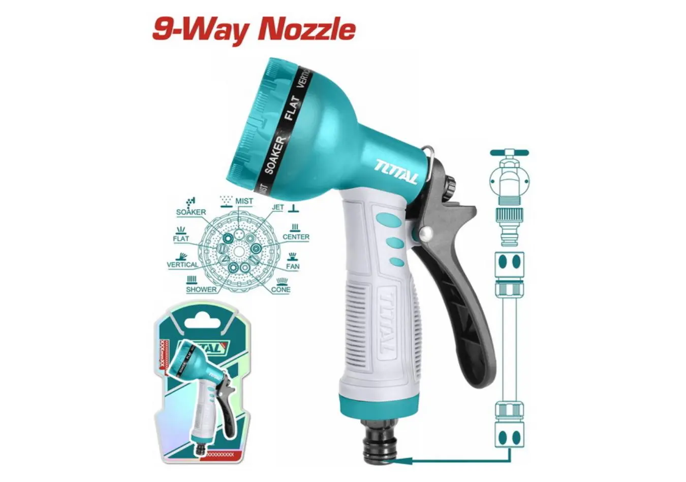 مرش حدائق متعدد 9 نماذج TOTAL - THWS010901