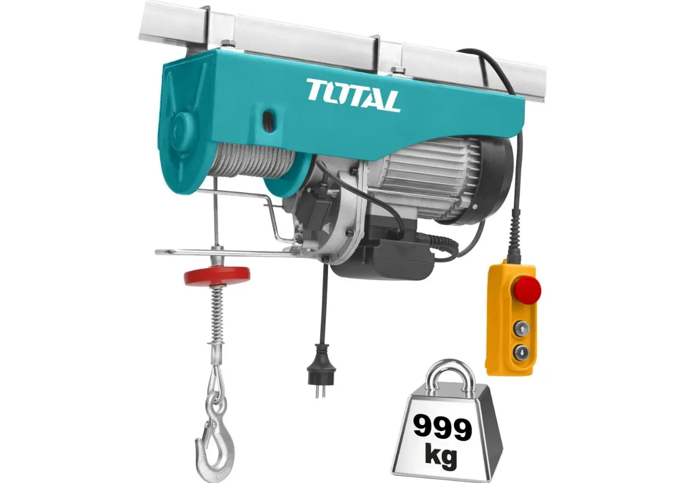 رافعة بناء 1600 واط حبل واحد 500 كغ طول 18 م حبل دبل 999 كغ طول 9م TOTAL - TLH116102