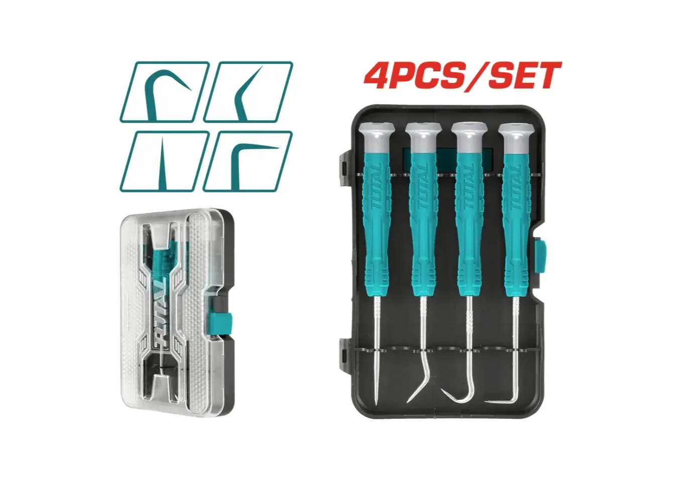 طقم 4 قطع لزوم اعمال دقيقة TOTAL - TPHSK0401
