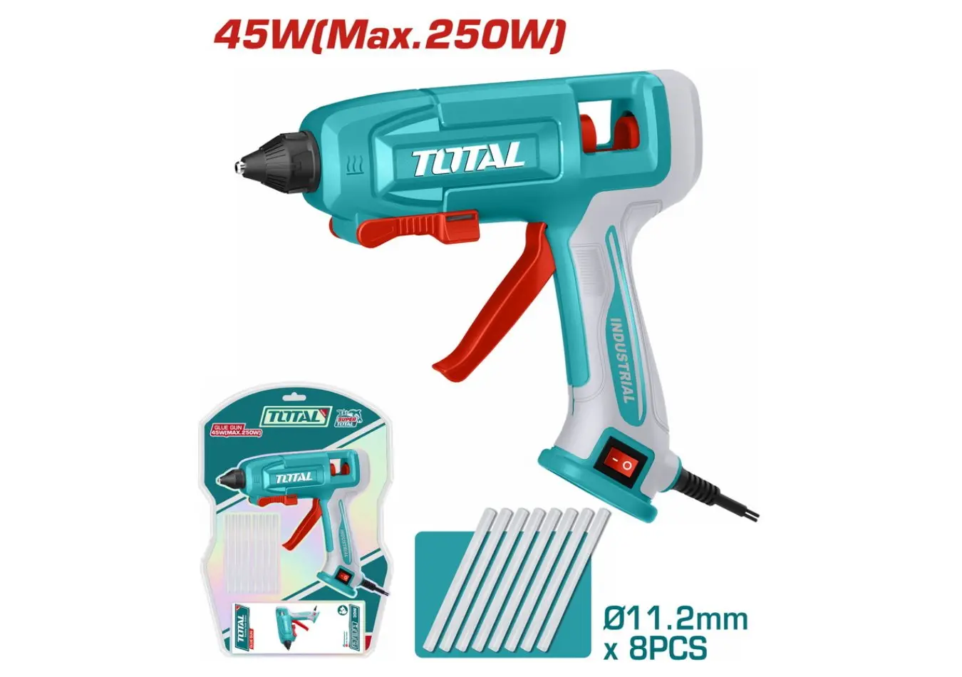 فرد سيليكون حراري 45-250 واط مع 8 أصابع سيليكون TOTAL - TT401116