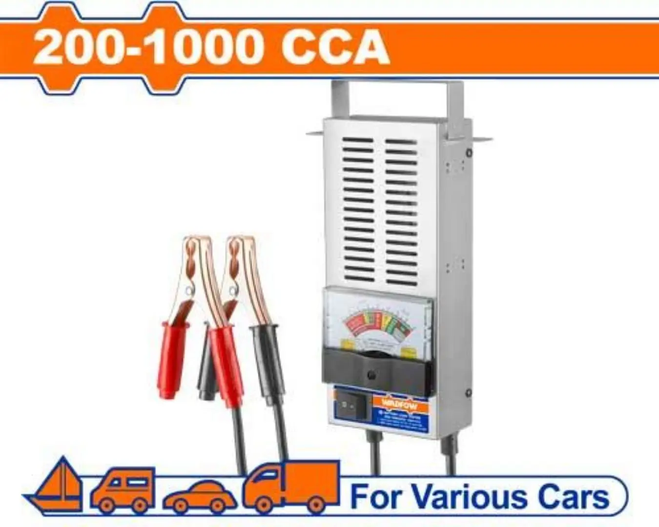 جهاز فحص بطاريات v12 تيار حمل 100 A ماركة WADFOW - WBD1510