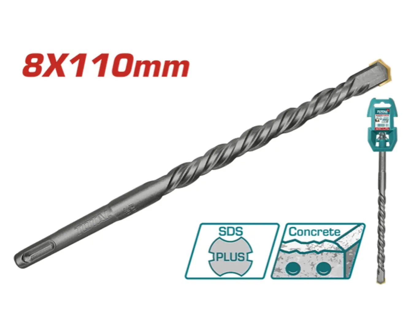 ريشة SDS PLUS 8X110 ماركة TOTAL - TAC310801