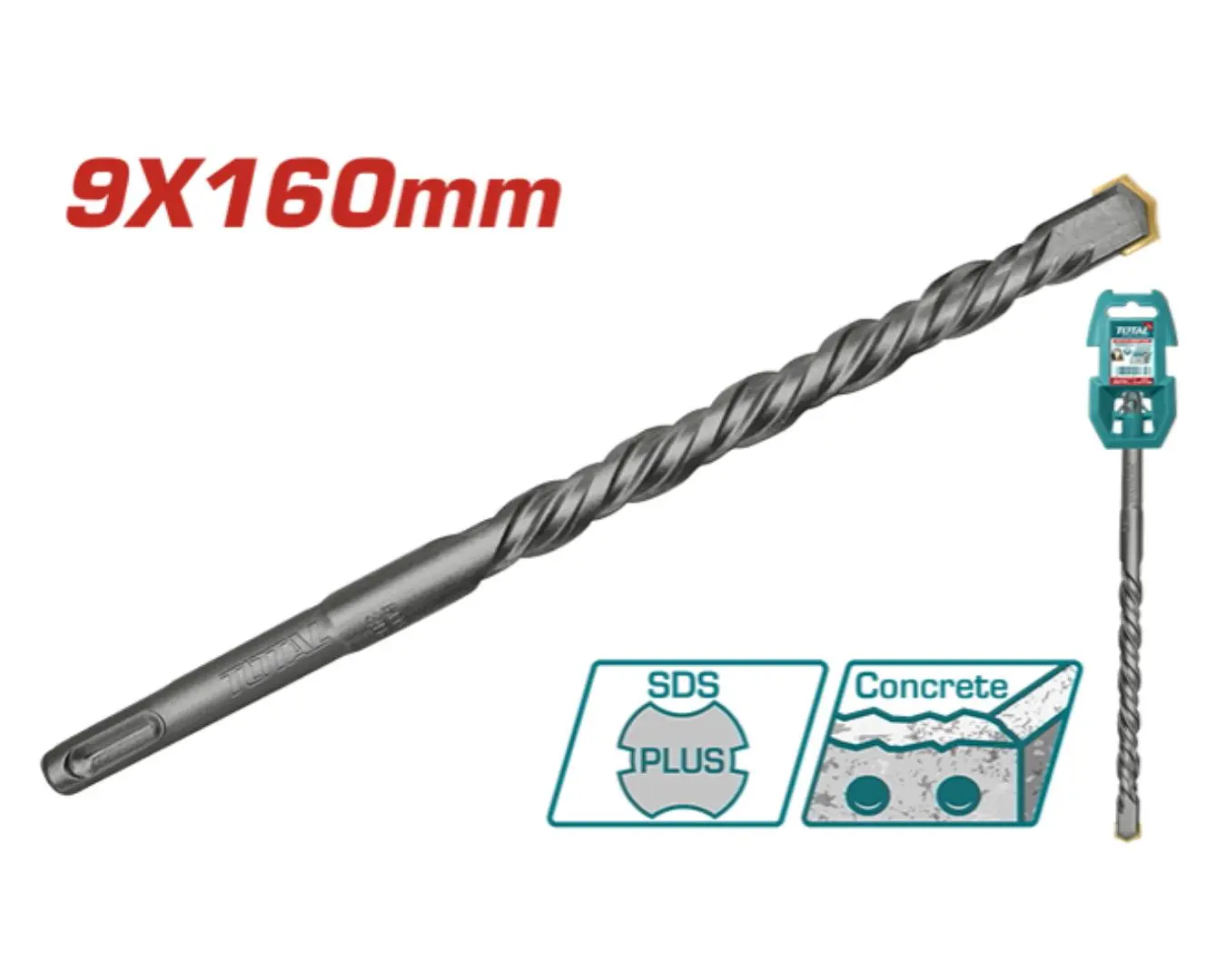 ريشة SDS PLUS - 9 ×160 ماركة TOTAL - TAC310902