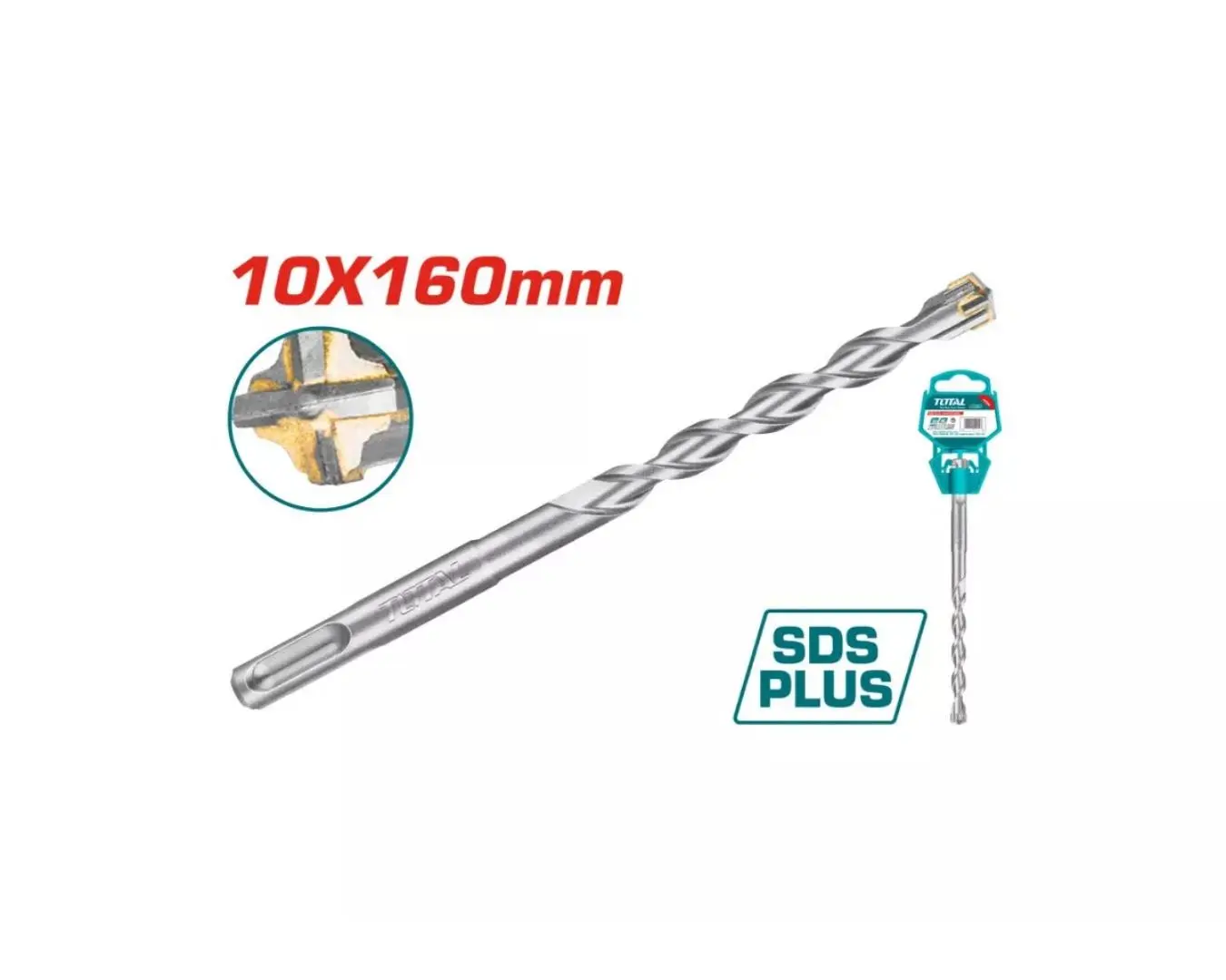 ريشة SDS PLUS 10×160 راس رباعي ماركة TOTAL - TAC311002C