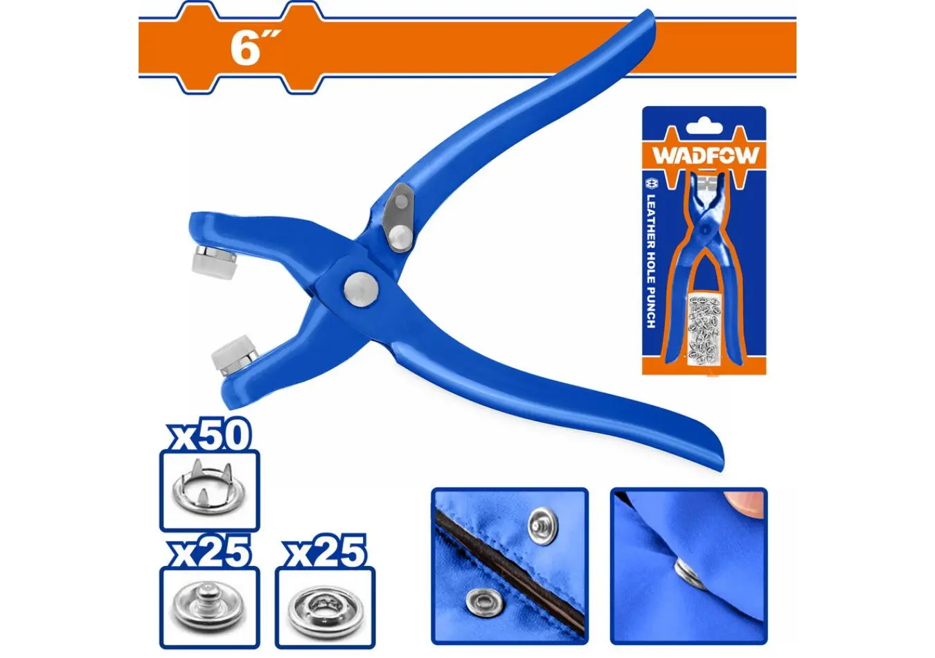 كباسة ازرار 6 انش 150 مم ماركة WADFOW - WLH4601