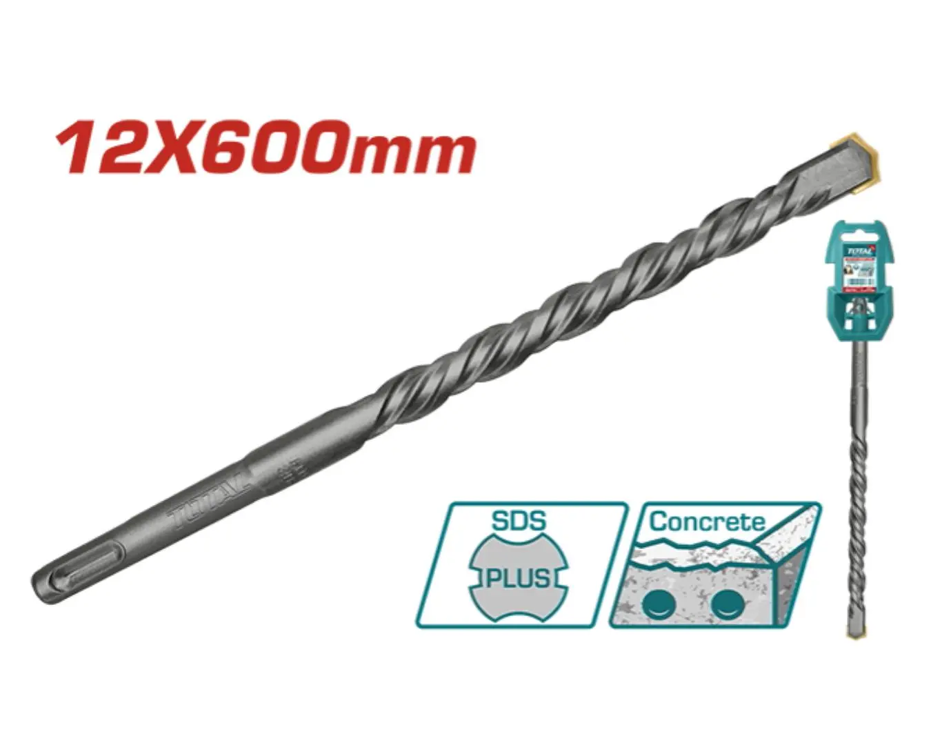ريشة SDS PLUS 12X600 ماركة TOTAL - TAC311206