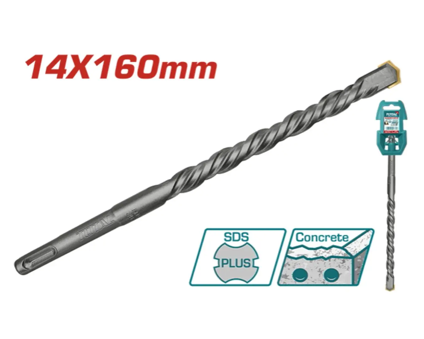 ريشة SDS PLUS -14X160 ماركة TOTAL - TAC311402