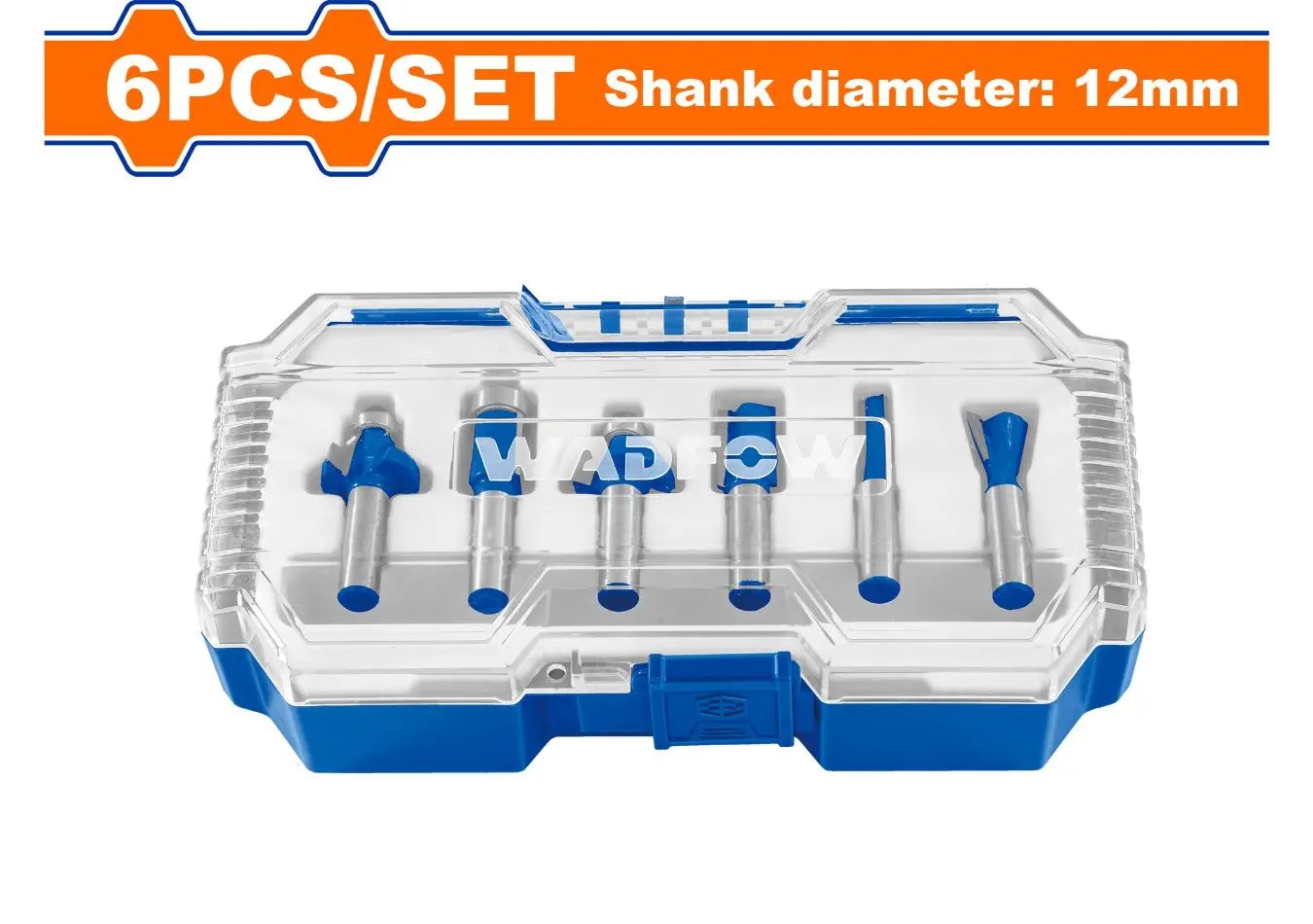 طقم ريش حفر روتر 6 قطع 12 مم WADFOW - WRKSR0112