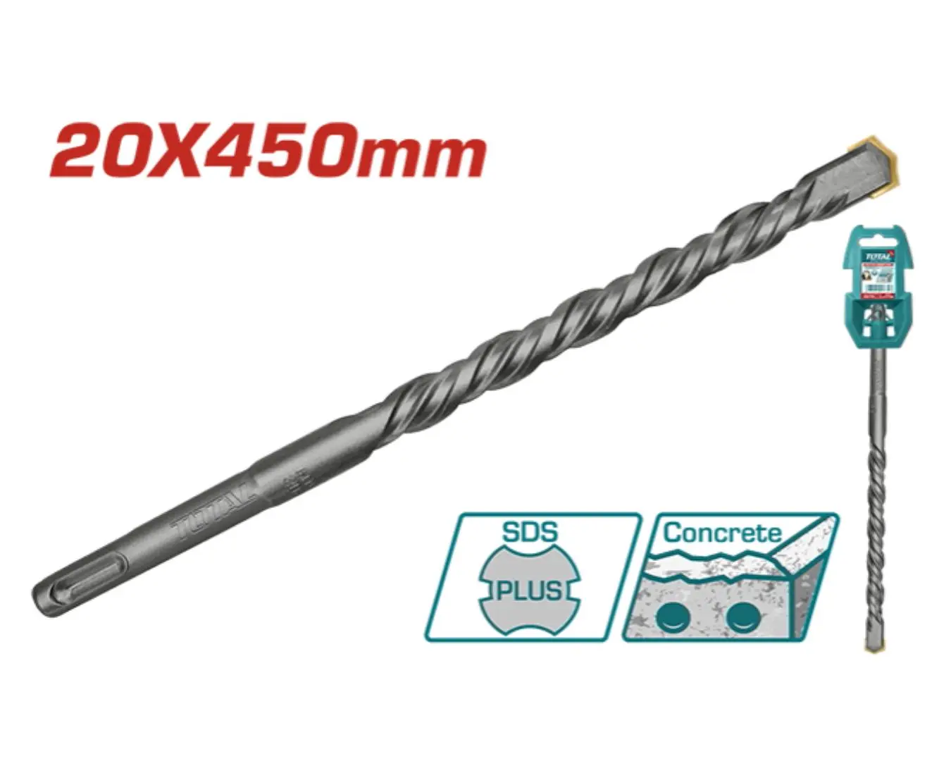 ريشة SDS PLUS -20X450 ماركة TOTAL - TAC312004