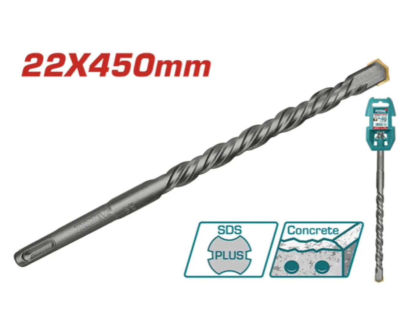 ريشة SDS PLUS -22X450 ماركة TOTAL - TAC312205
