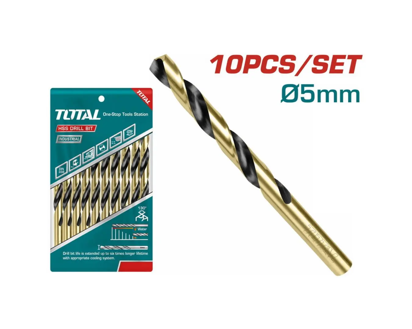 ريشة حديد 5 مم موديل HSS ماركة TOTAL - TAC100503