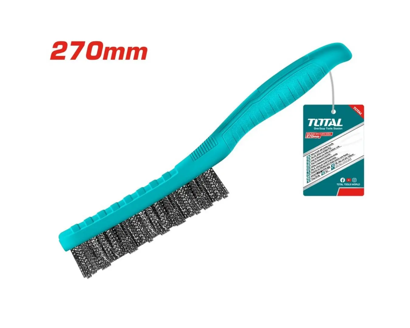 فرشاة حديد طولية 270 مم 5 صفوف حديث على كرت TOTAL - TAC3804051
