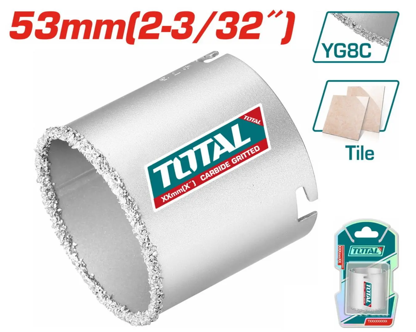 كاس حفر الماس 53 مم رخام بدون حامل ماركة TOTAL - TAC440531