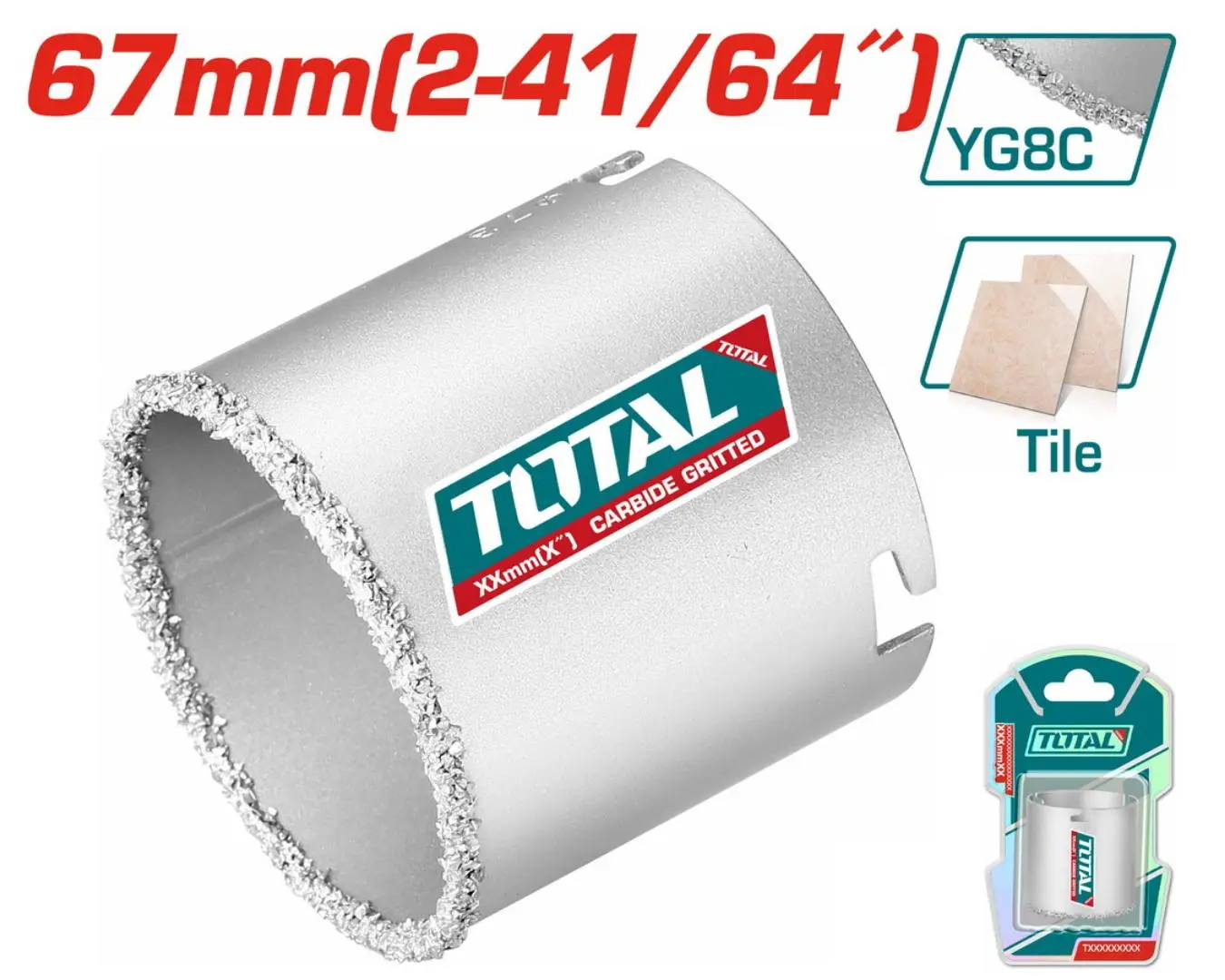 كاس حفر الماس 67 مم رخام بدون حامل ماركة TOTAL - TAC440671