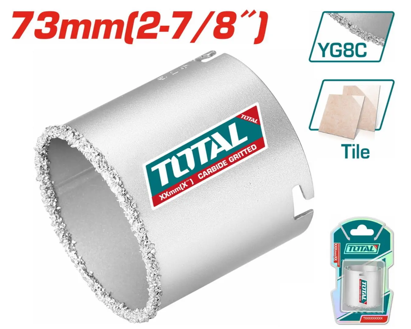 كاس حفر الماس 73 مم رخام بدون حامل ماركة TOTAL - TAC440731