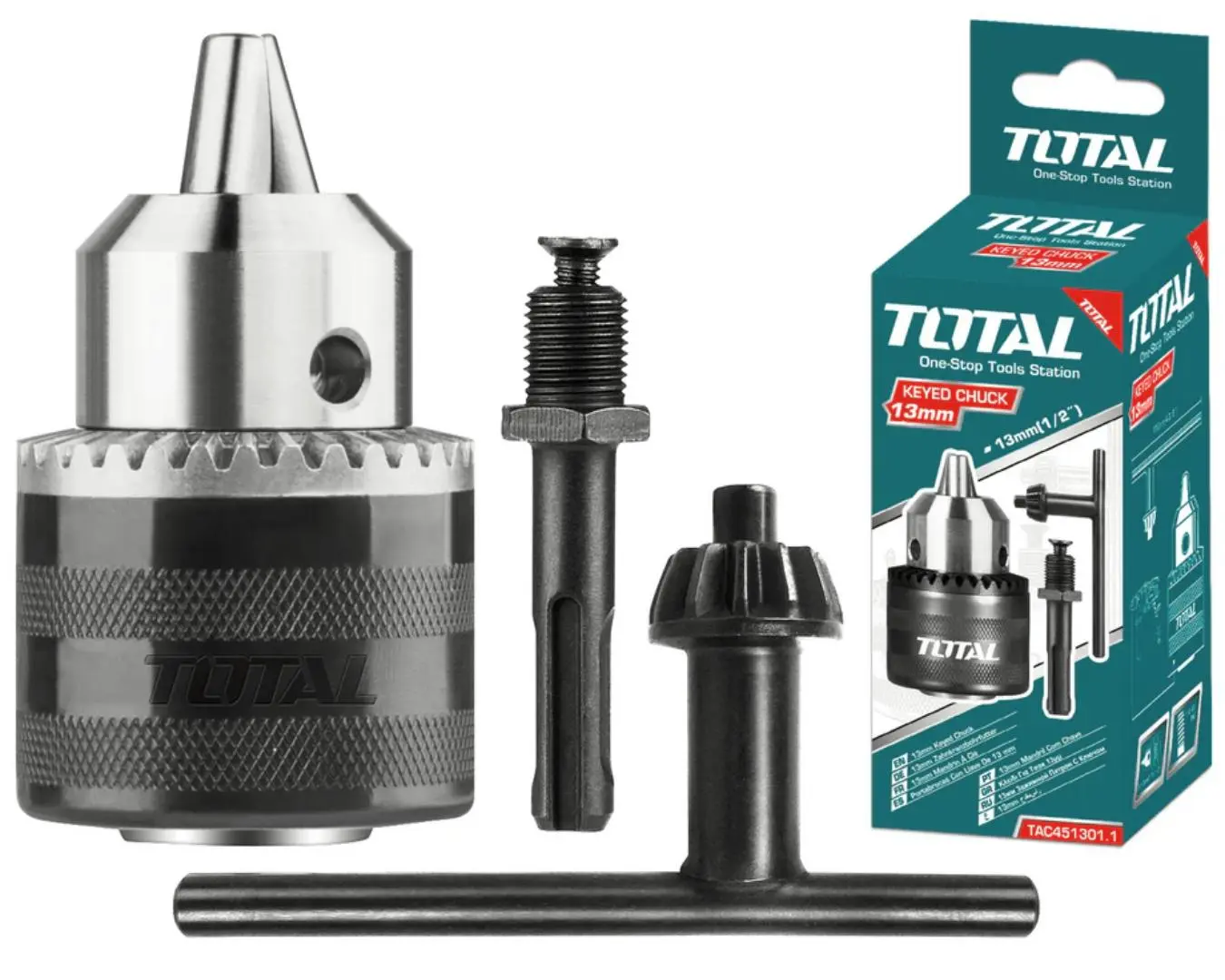 راس مثقب كوان + وصلة SDS 13 مم TOTAL - TAC451301.1