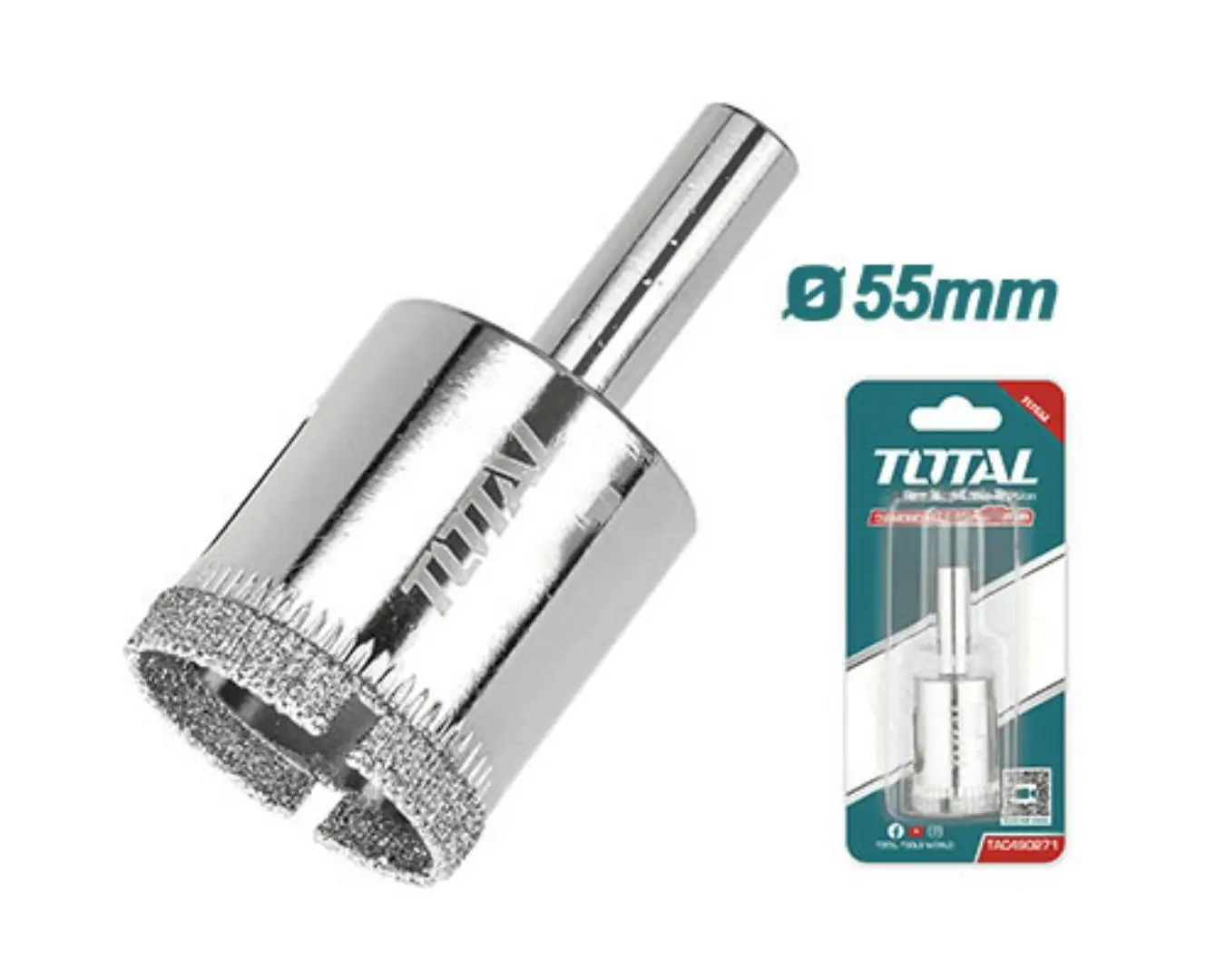 كاسة حفر زجاج +سيراميك +قرميد الماس 55 مم ماركة TOTAL - TAC490551