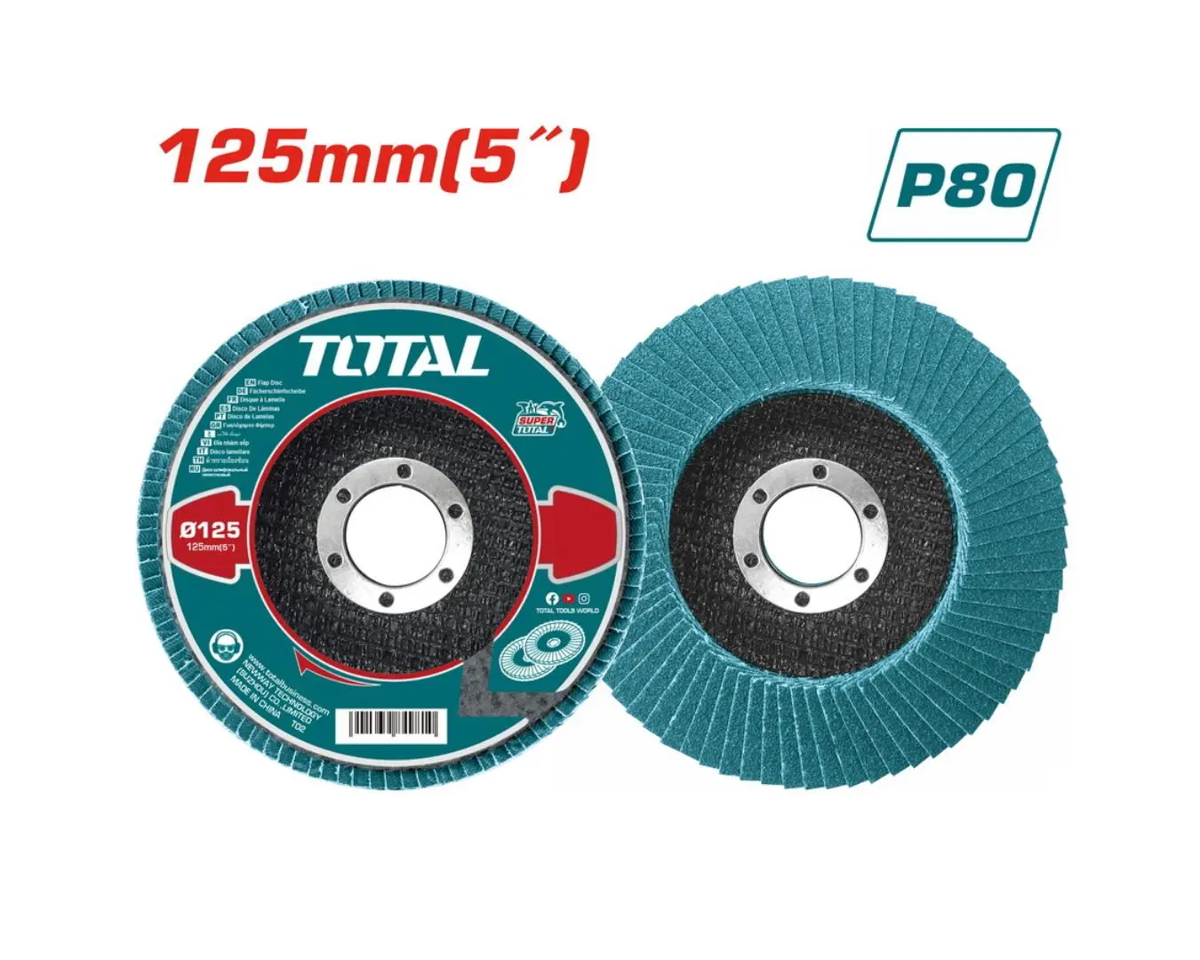 حجر حف موج زركونيوم (معدن-ستالس-نحاس) 5 اش فتحةة 22.2 مم TOTAL G80 - TAC641253