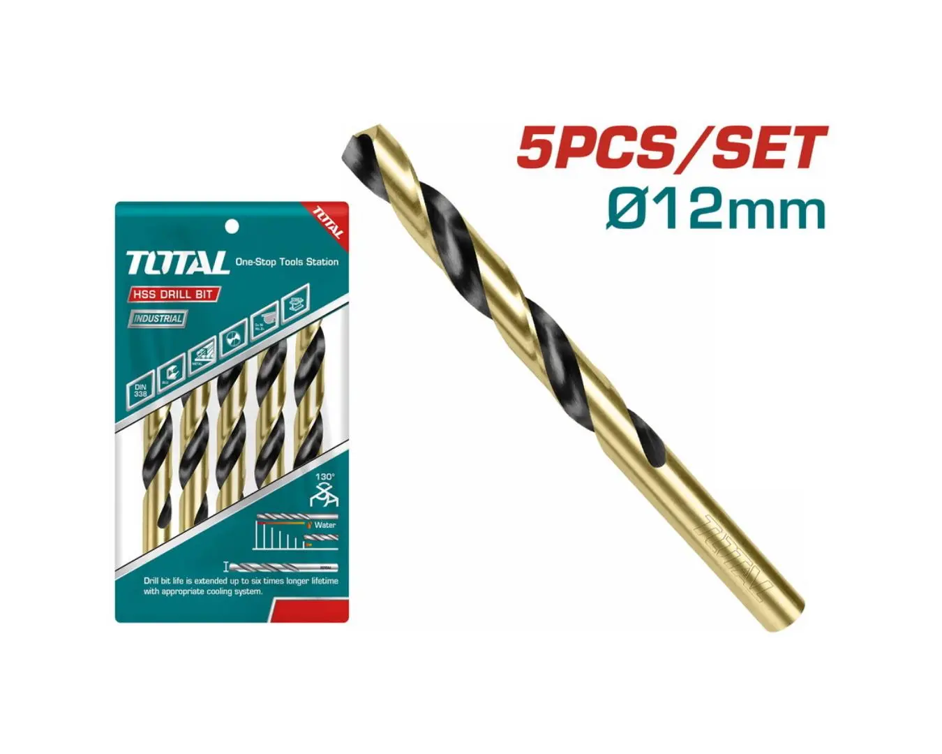 ريشة حديد 12 مم موديل HSS ماركة TOTAL - TAC101203