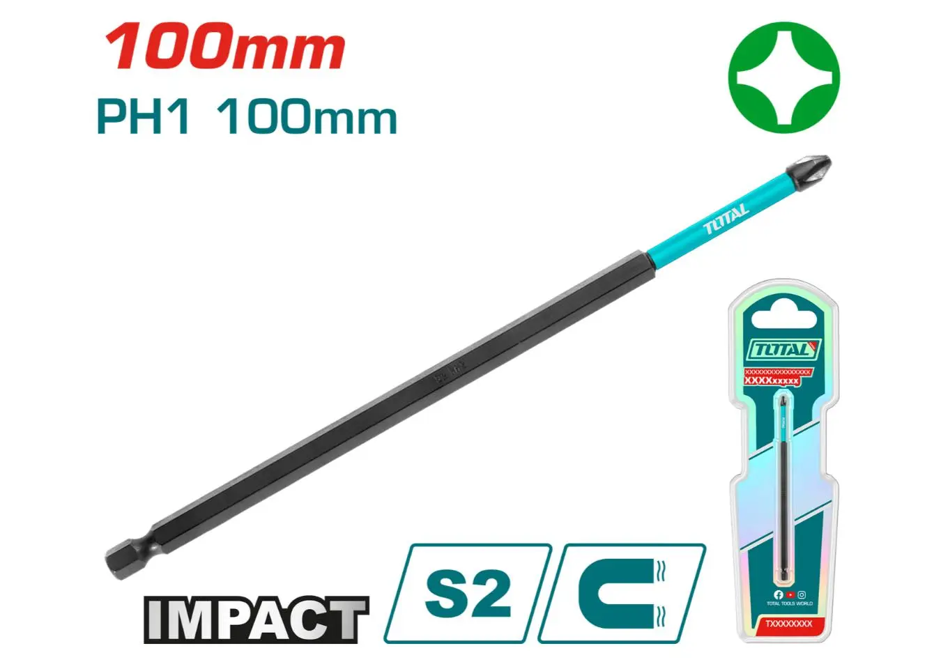 راس شد طرق مصالب PH1*100 مم ماركة TOTAL - TACIM71PH1100