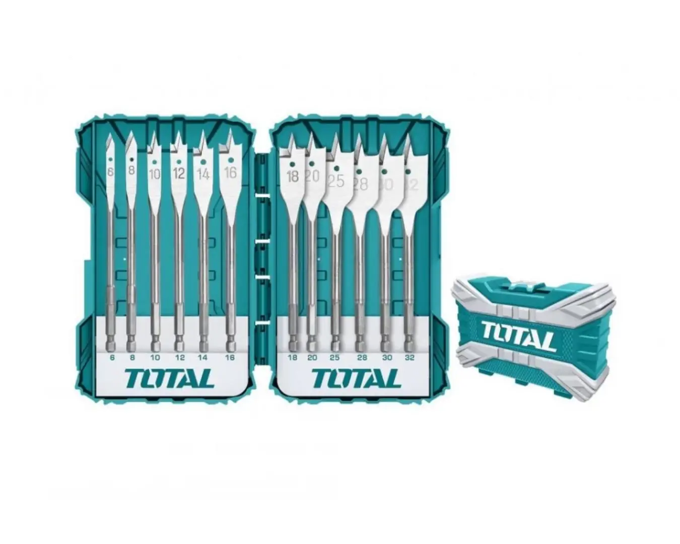 طقم 12 قطعة ريش نجارين 6-32 مم صناعي TOTAL - TACSDL1201