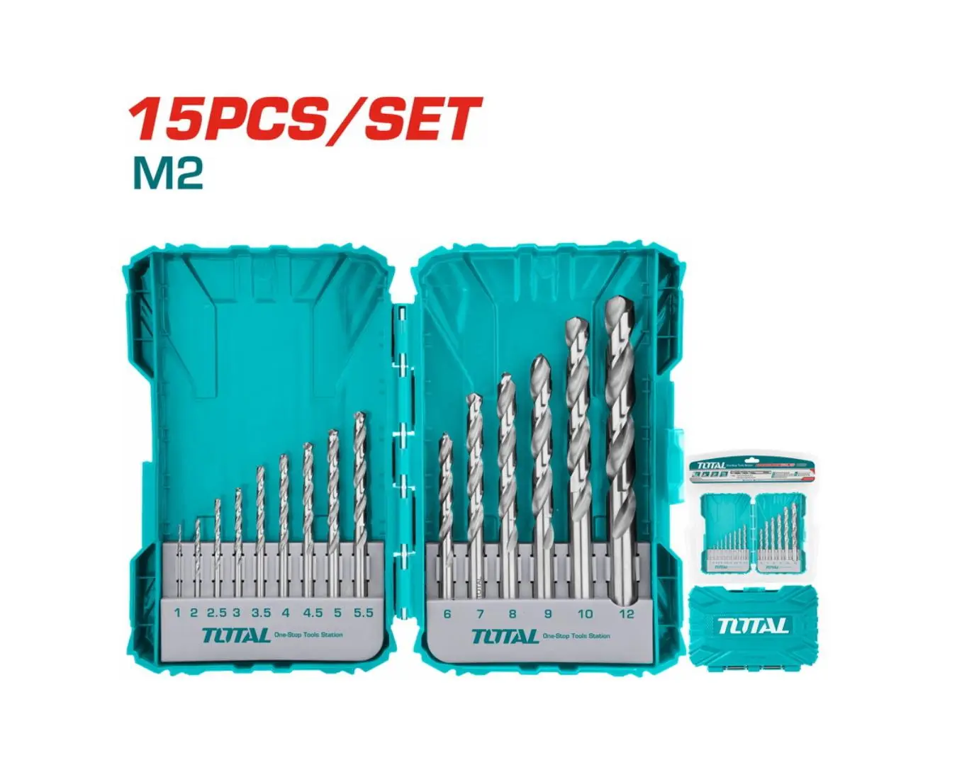 طقم 15 قطعة ريش صناعي M2- TOTAL - TACSDL51502