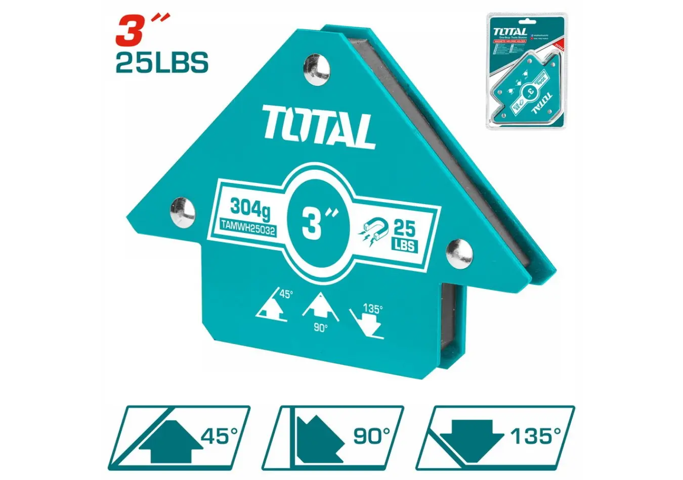 زاوية لحام 3 انش 45.90.135 درجة ماركة TOTAL - TAMWH25032