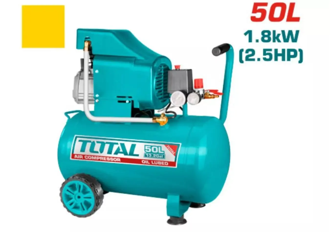 كمبرسور ضاغط هواء 50 ليتر محرك 2.5 حصان حديث TOTAL - TC255016