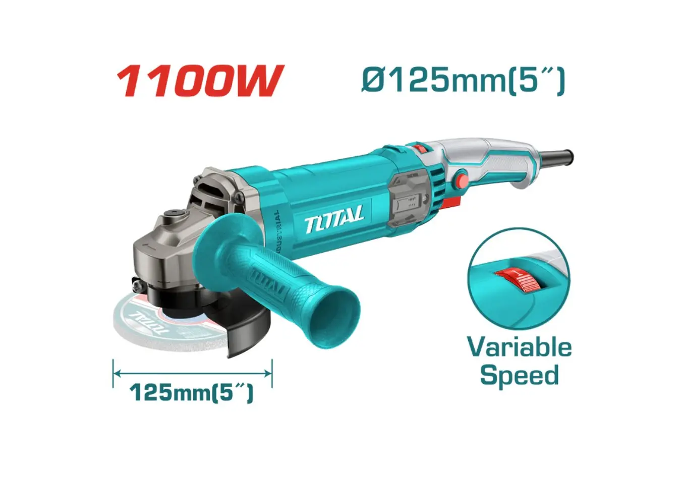 جلخ صاروخ 5 انش 1100 واط TOTAL متسارع - TG110125565
