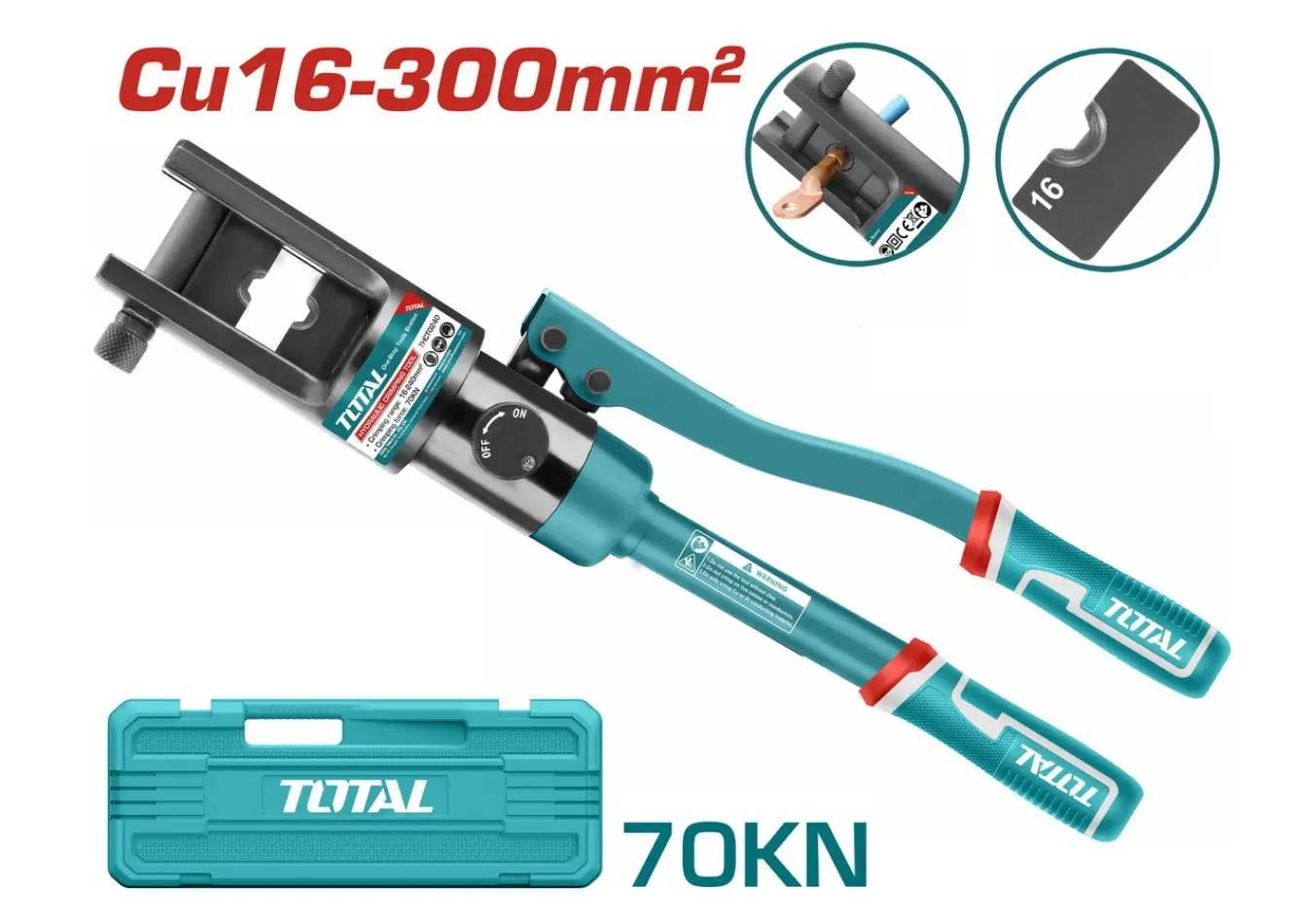 مكبس هيدروليك لزوم كابلات من 16 حتى 240 مم مربع ماركة TOTAL - THCT0240