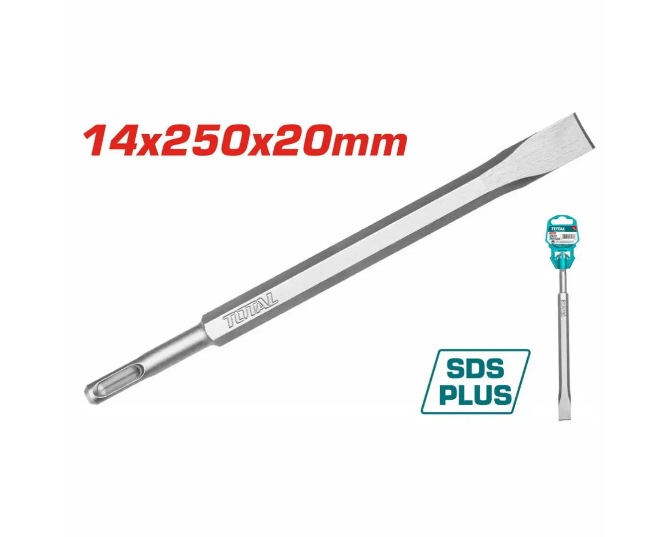ازميل SDS - PLUS ( 14 × 20 × 250 ) (( صناعي )) TOTAL - TAC15121411