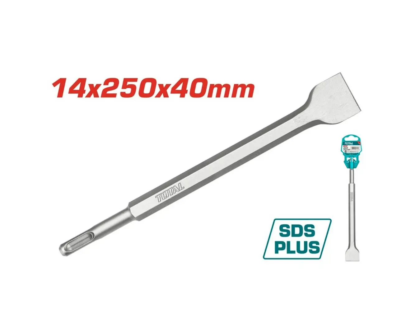 ازميل SDS - PLUS ( 14 × 40 × 250 ) (( صناعي )) TOTAL - TAC15121412
