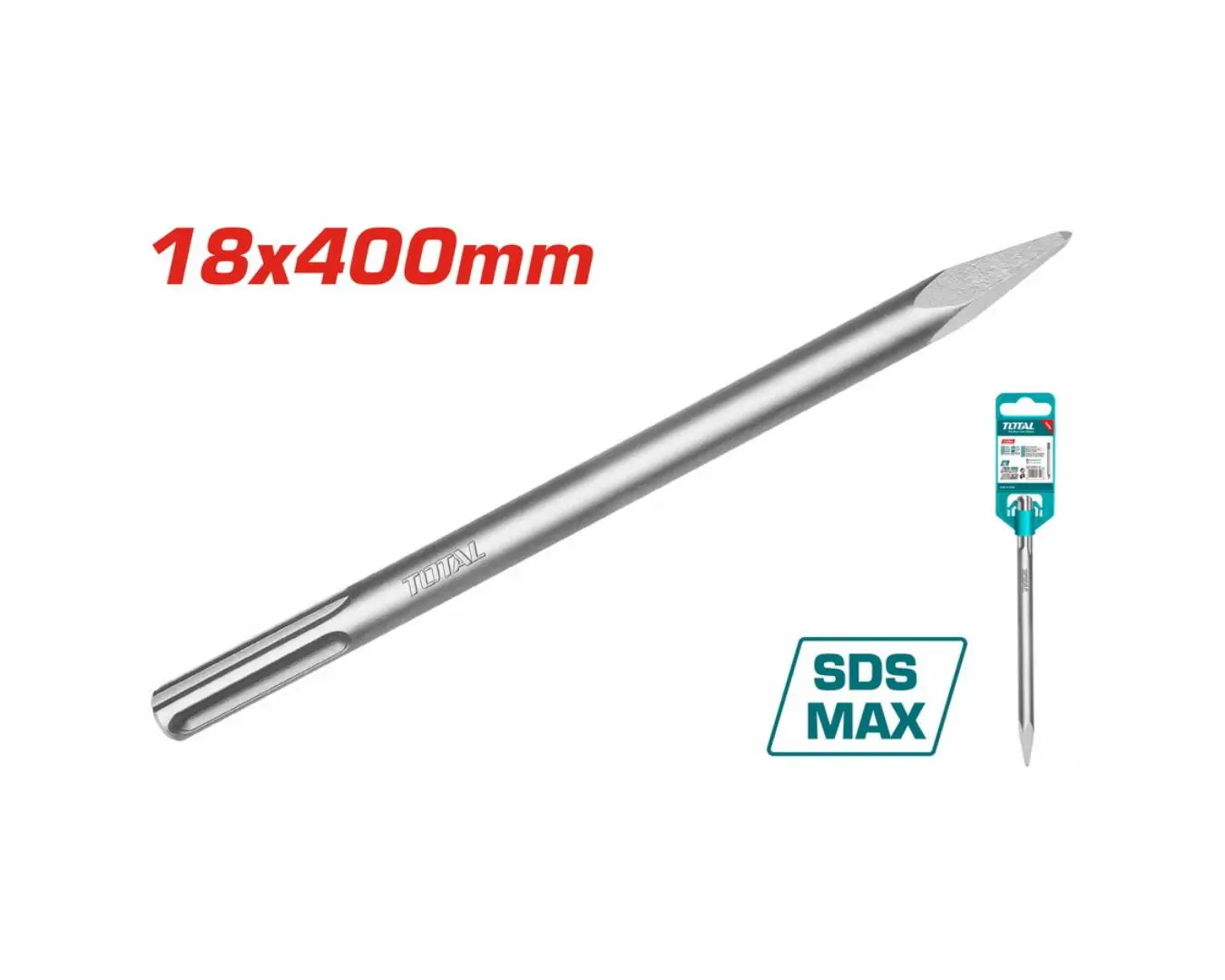 ازميل SDS - MAX ( 18 × 0 × 400 ) شوكة (( صناعي )) TOTAL - TAC1521182