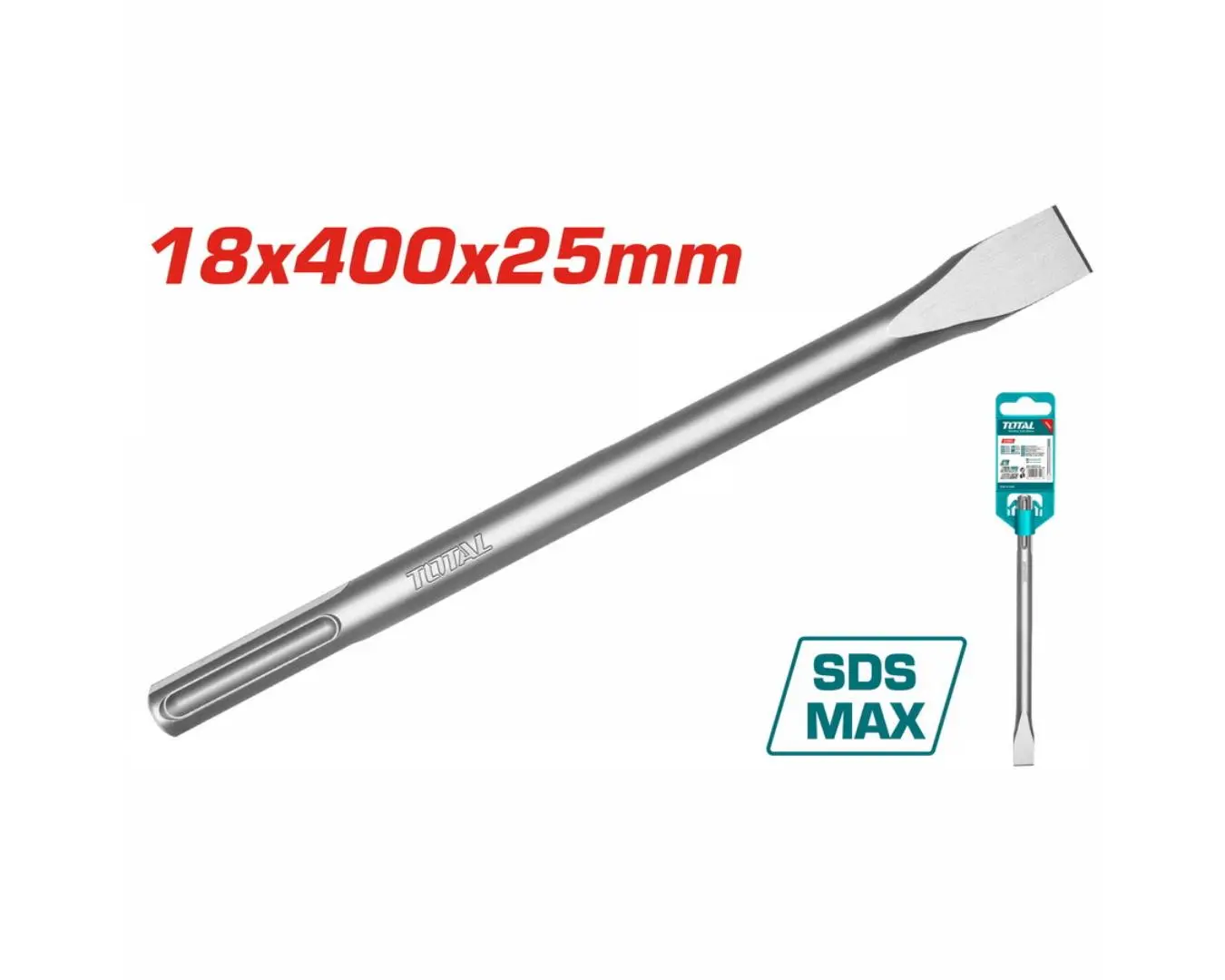 ازميل SDS - MAX ( 18 × 25 × 400 ) (( صناعي )) TOTAL - TAC15221821