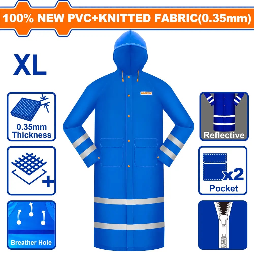 جاكيت مطري طويل (XL) طول 120 سم WADFOW - WRC40XL
