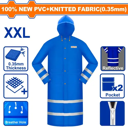 جاكيت مطري طويل (XXL) طول 120 سم WADFOW - WRC4XXL